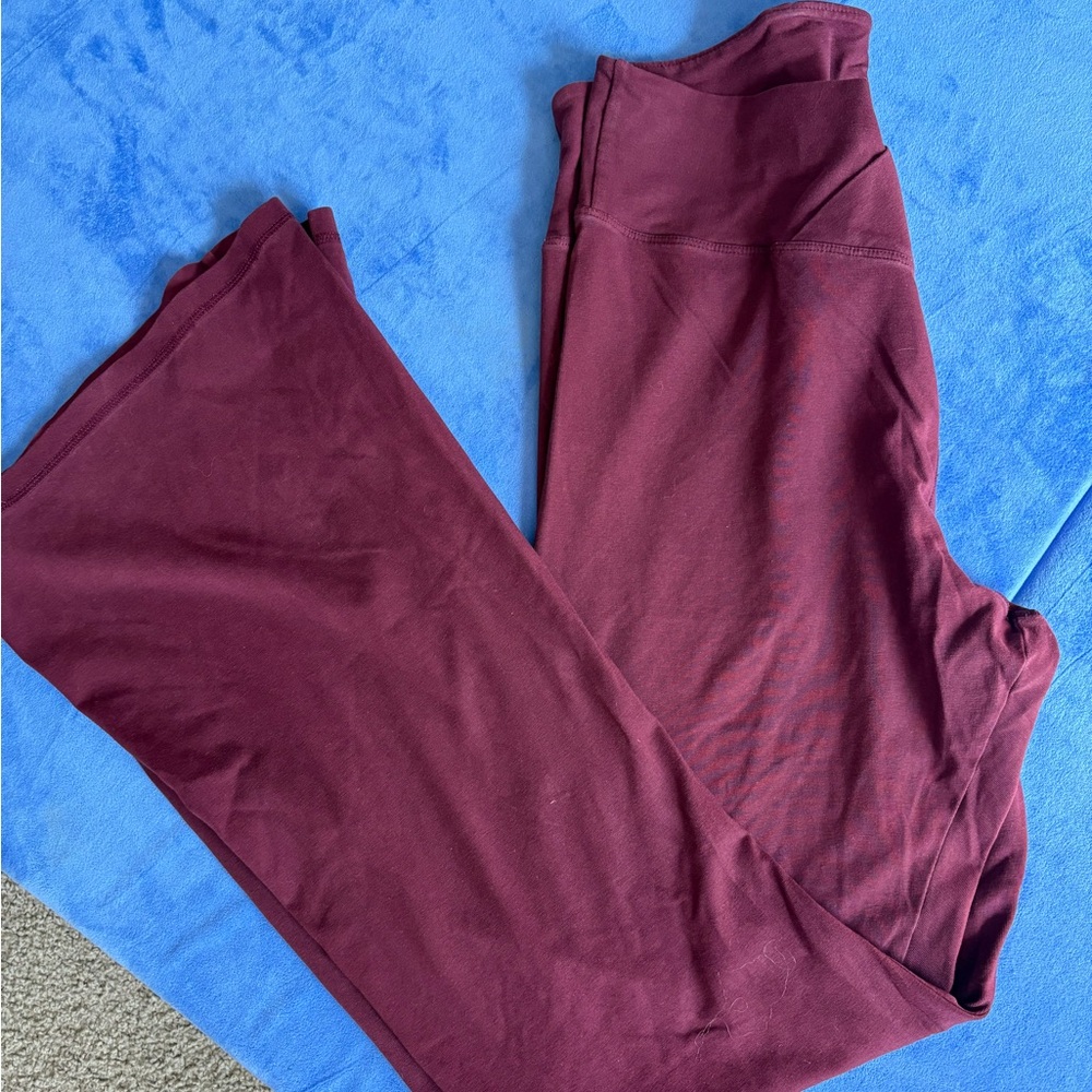 PINK Victoria's Secret Maroon flare Leggings